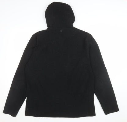 Mountain Warehouse Womens Black Fleece Hooded Jacket L Full Zip