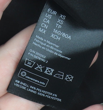 Mens UK Size XS H&M Black Basic Jacket