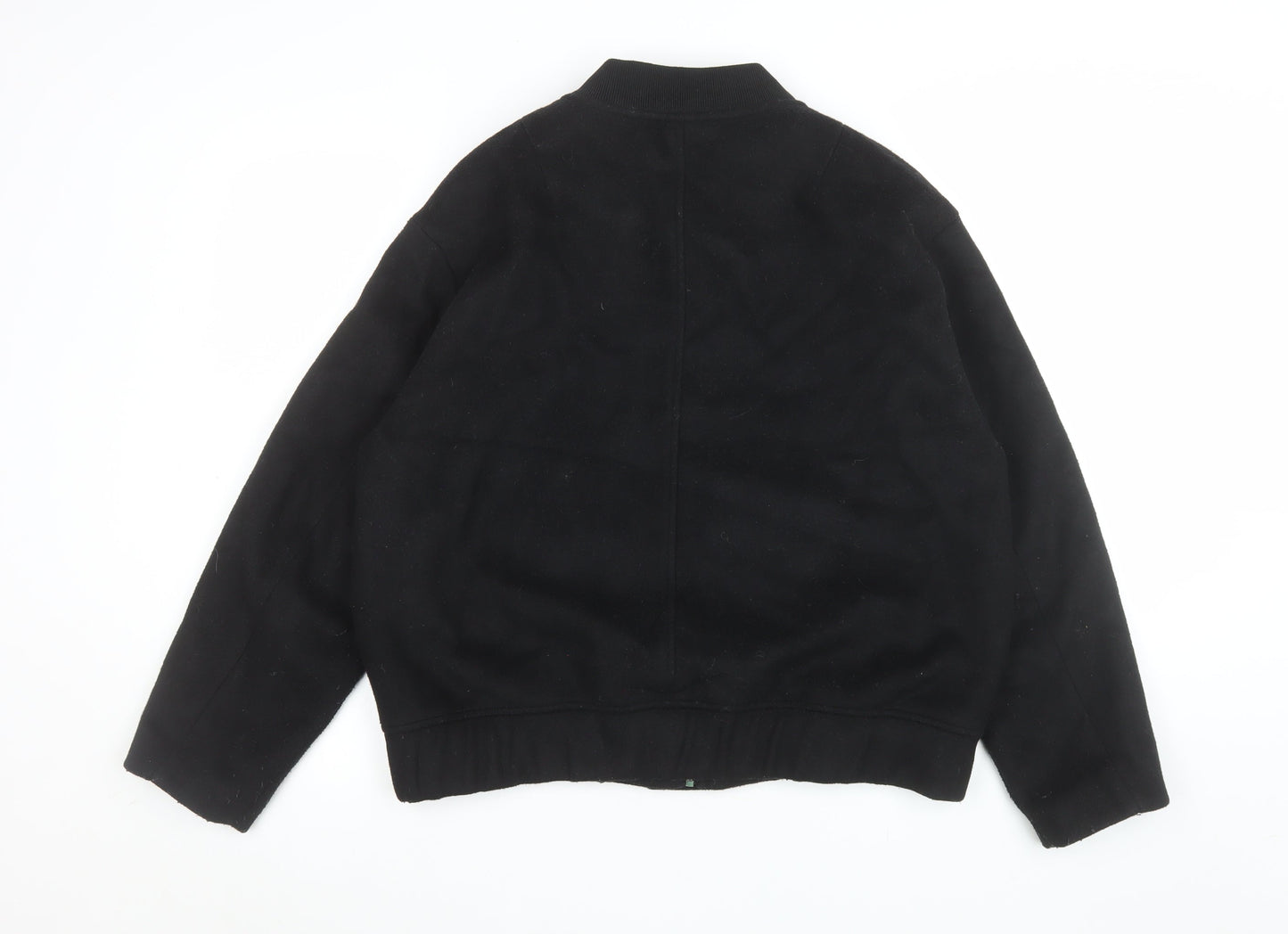 Marks and Spencer Women's Black Wool Blend Bomber Jacket M