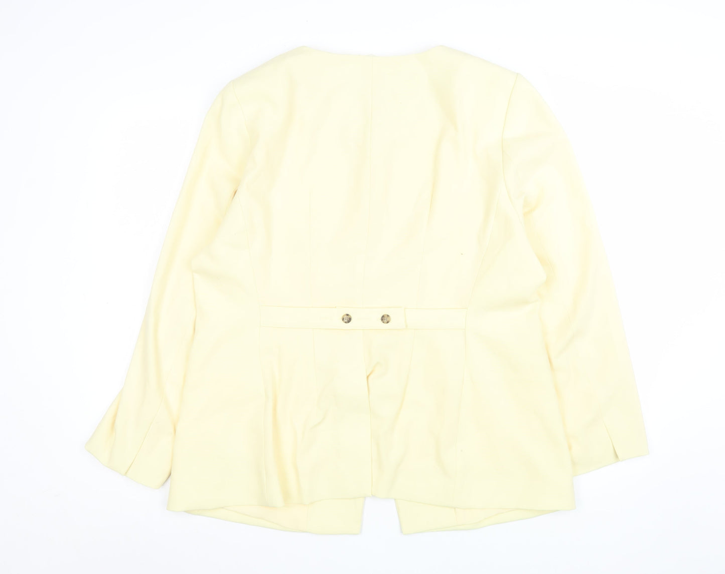Marks and Spencer Womens Yellow Blazer Jacket Size 18 Regular Fit