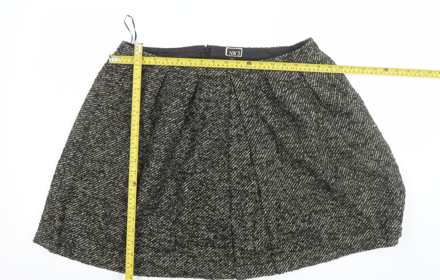 Womens UK Size 16 NW3 A-Line Tweed Skirt