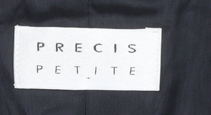 Precis Petite Women's Grey Wool Blend Single-Breasted Blazer Size 14