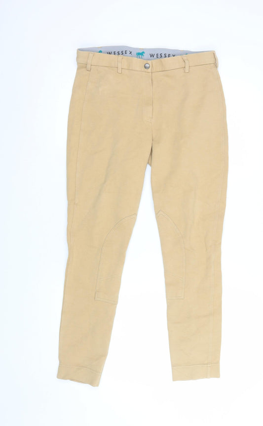 Womens UK Size 14 Wessex Slim Fit Jodhpur Beige Trousers