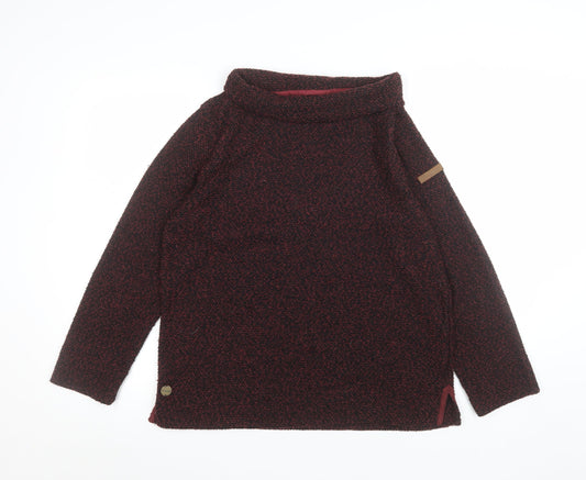 Regatta Women Burgundy Fleece Tunic Sweatshirt UK 12 Long Sleeve Roll Neck