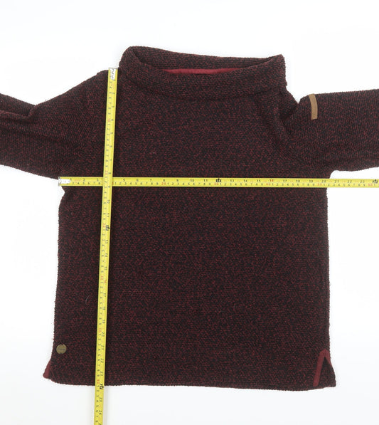 Regatta Women Burgundy Fleece Tunic Sweatshirt UK 12 Long Sleeve Roll Neck