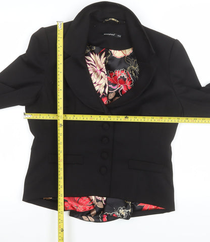 Atmosphere Women Black Size 14 Tailored Suit Jacket Blazer