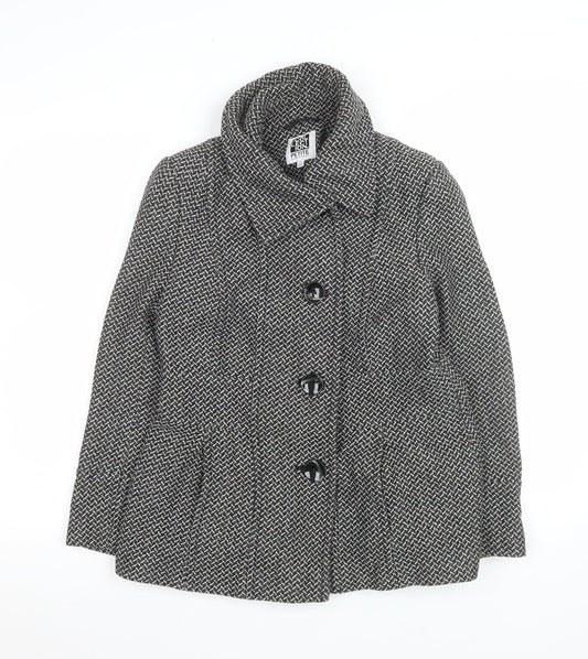 Womens UK Size 12 Debenhams Grey Overcoat