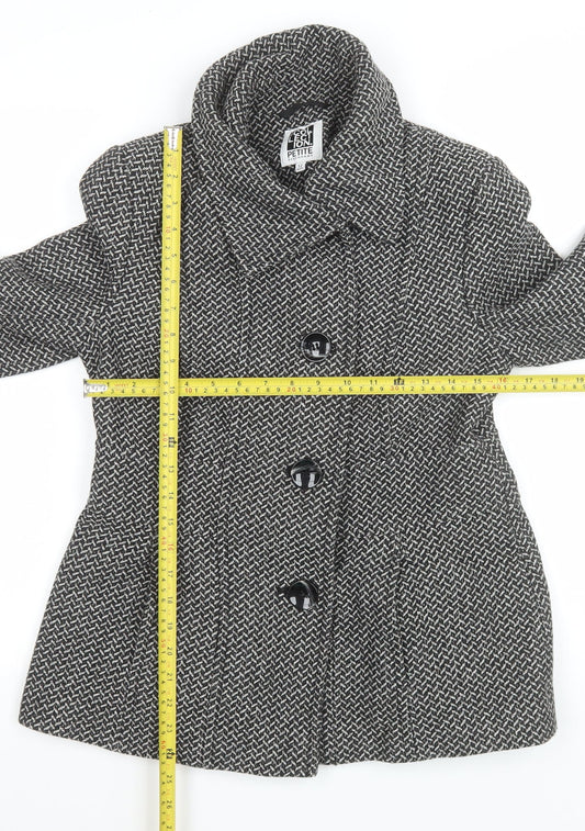 Womens UK Size 12 Debenhams Grey Overcoat