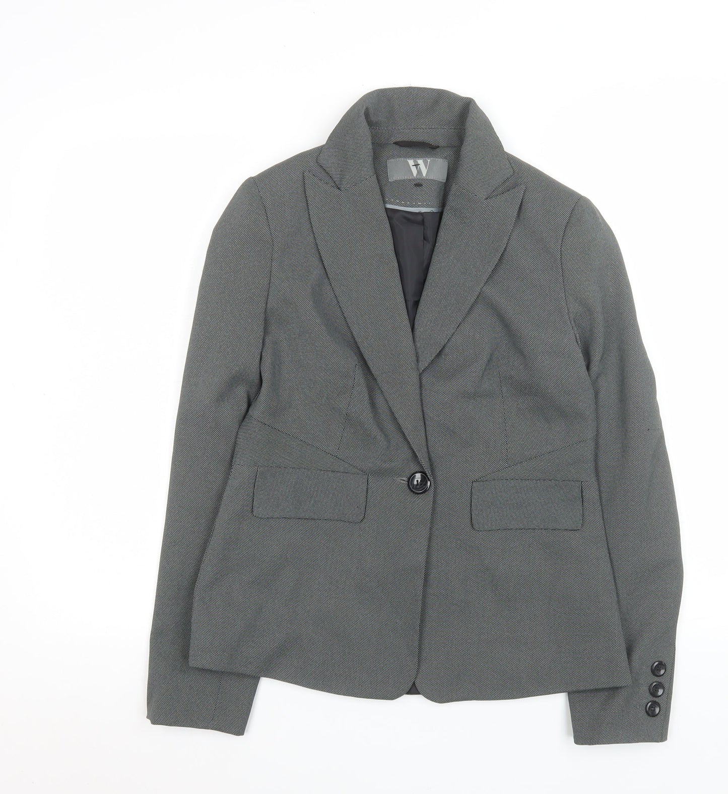 BHS Women Grey Size 10 Classic Single-Breasted Suit Jacket