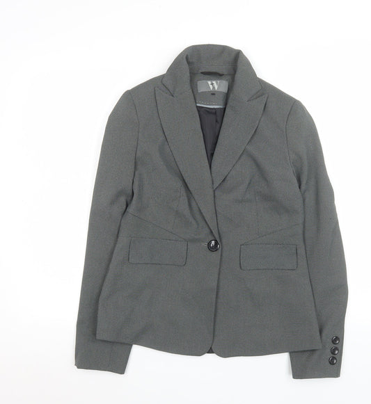 BHS Women Grey Size 10 Classic Single-Breasted Suit Jacket