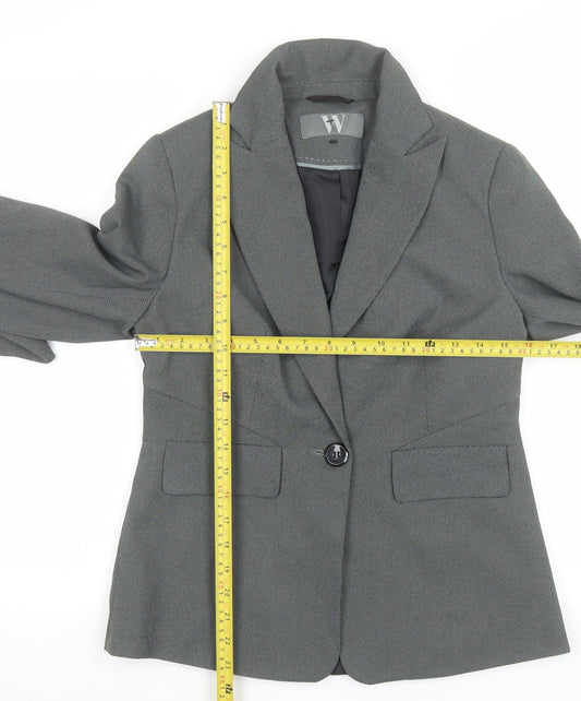 BHS Women Grey Size 10 Classic Single-Breasted Suit Jacket