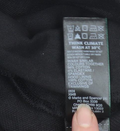 Marks and Spencer Women’s Black Hooded Zip Up Jacket Size 12