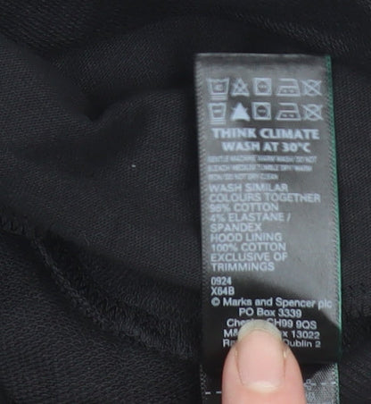 Marks and Spencer Women’s Black Hooded Zip Up Jacket Size 12