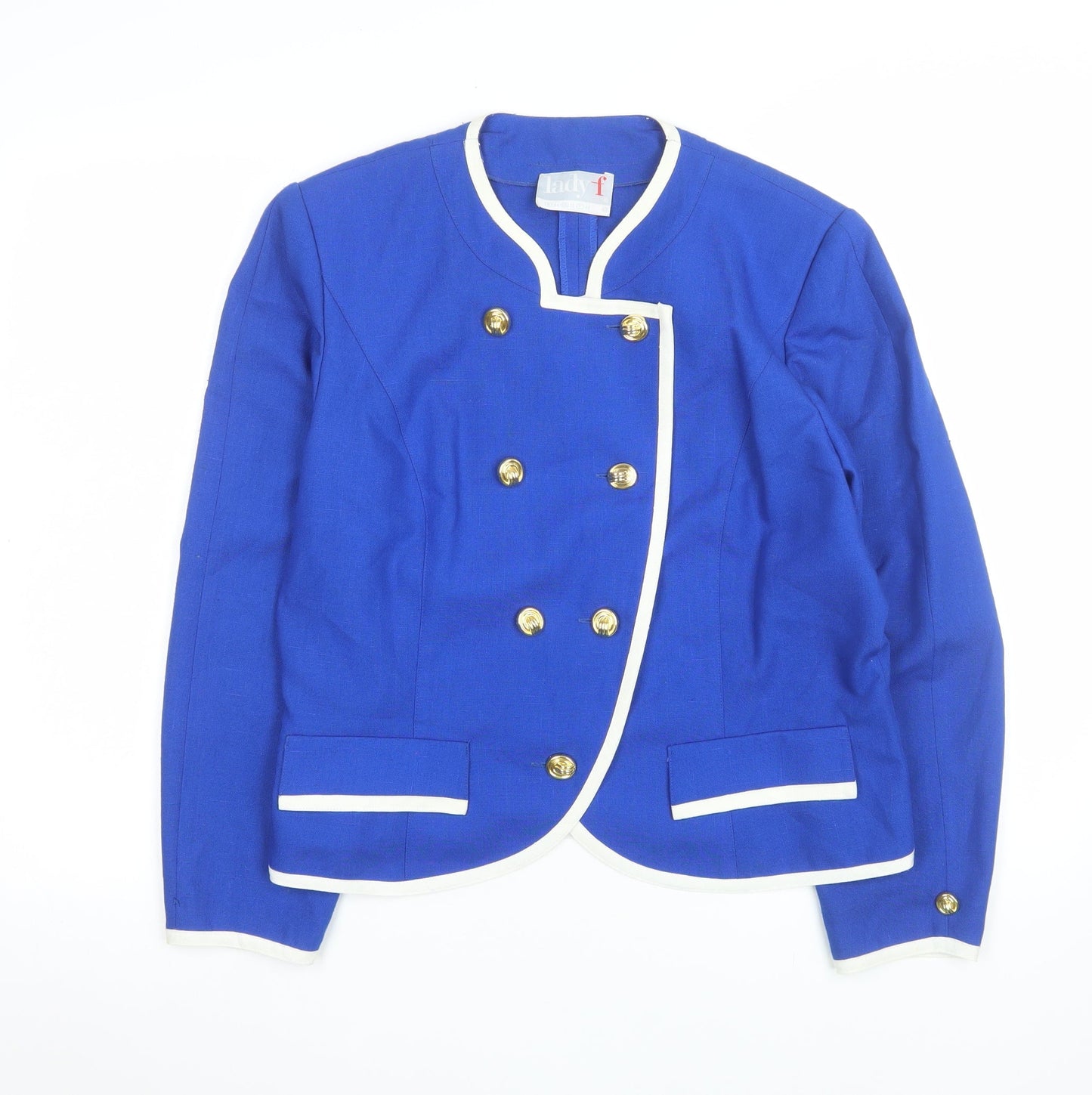 Womens UK Size 14 Lady F Regular Blue Suit Jacket