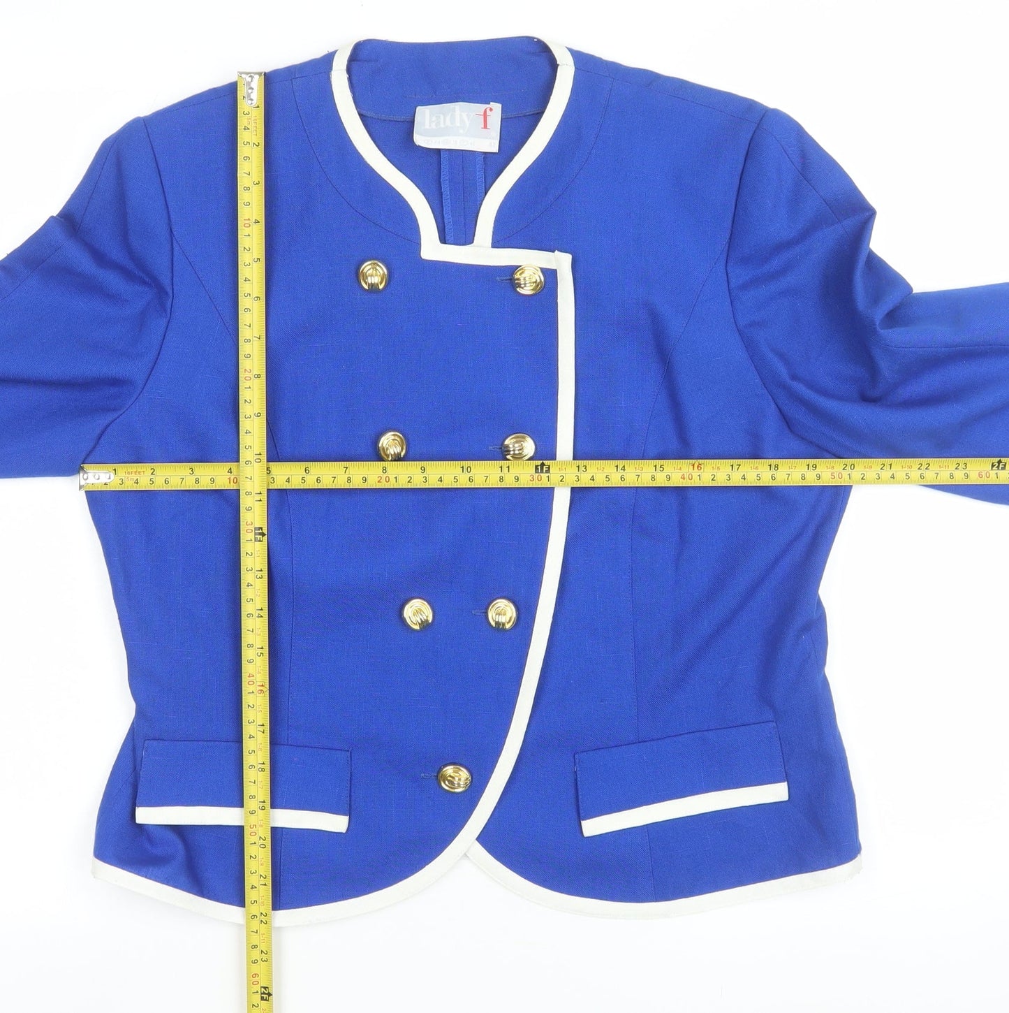 Womens UK Size 14 Lady F Regular Blue Suit Jacket