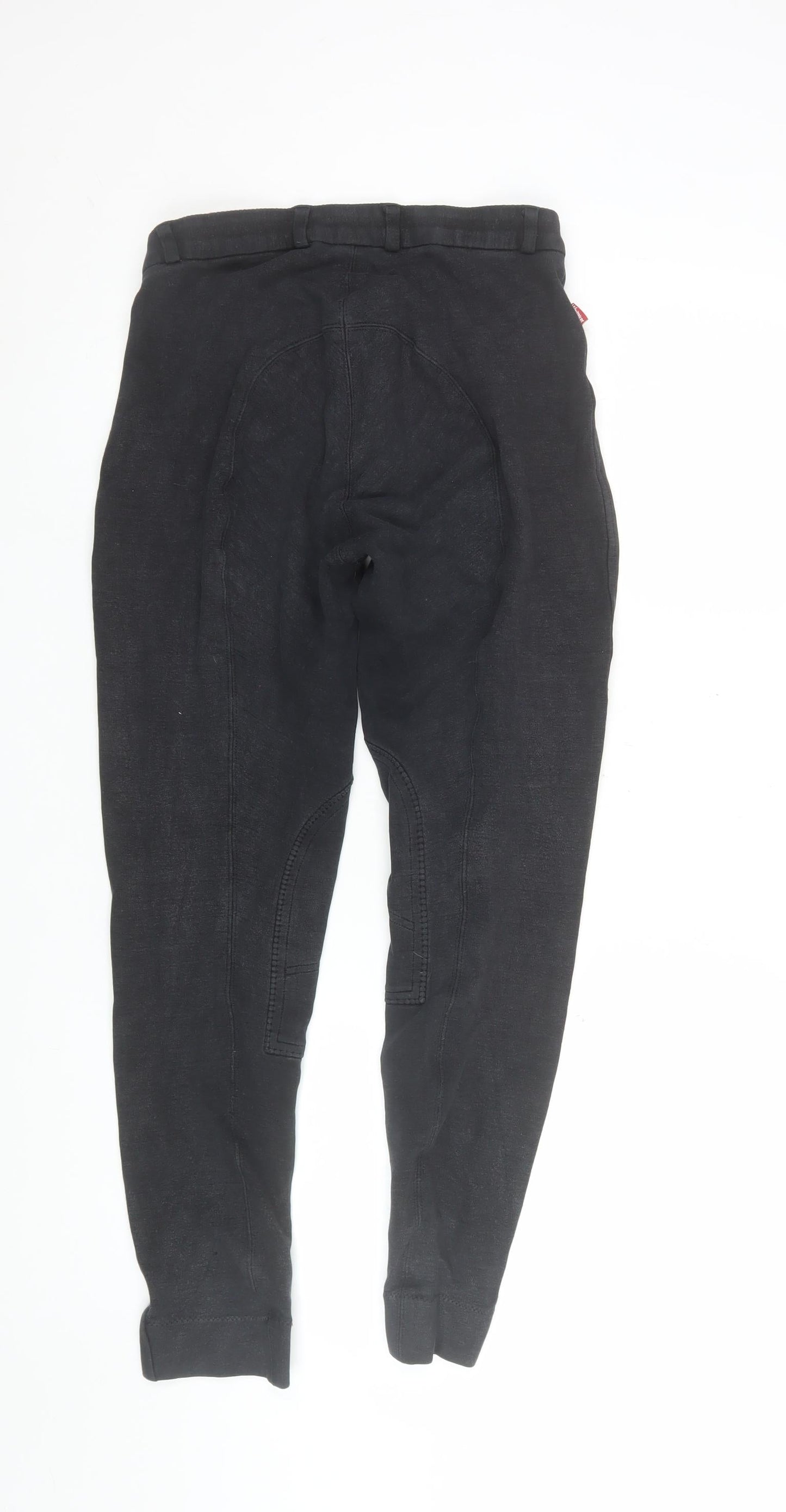 Womens UK Size 32L John Whitaker Slim Fit Jodhpur Black Trousers