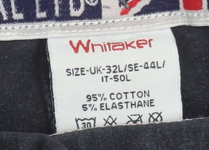 Womens UK Size 32L John Whitaker Slim Fit Jodhpur Black Trousers
