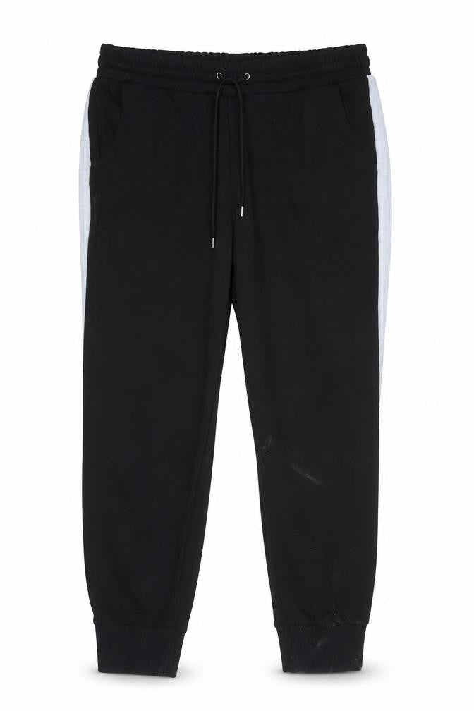 Mens UK Size L C&A Regular Fit Jogger Black Trousers