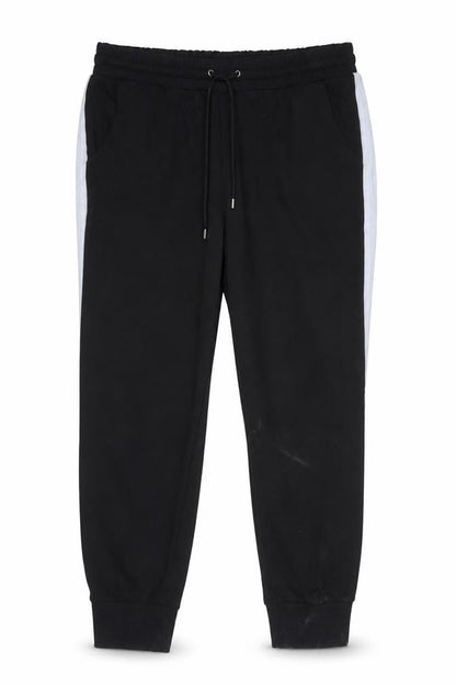 Mens UK Size L C&A Regular Fit Jogger Black Trousers