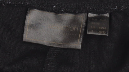 C&A Men's Black Jogger Trousers L Woven Viscose Blend Side Stripe