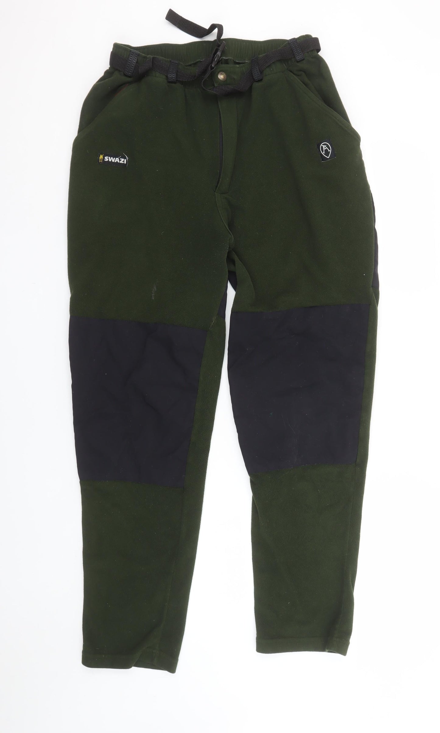 Swazi Men's Green Fleece Cargo Trousers M Outdoor Workwear