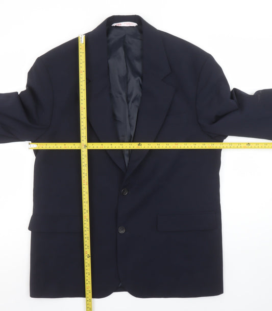Zara Women Navy Blue Suit Jacket Size 20 Single-Breasted Blazer
