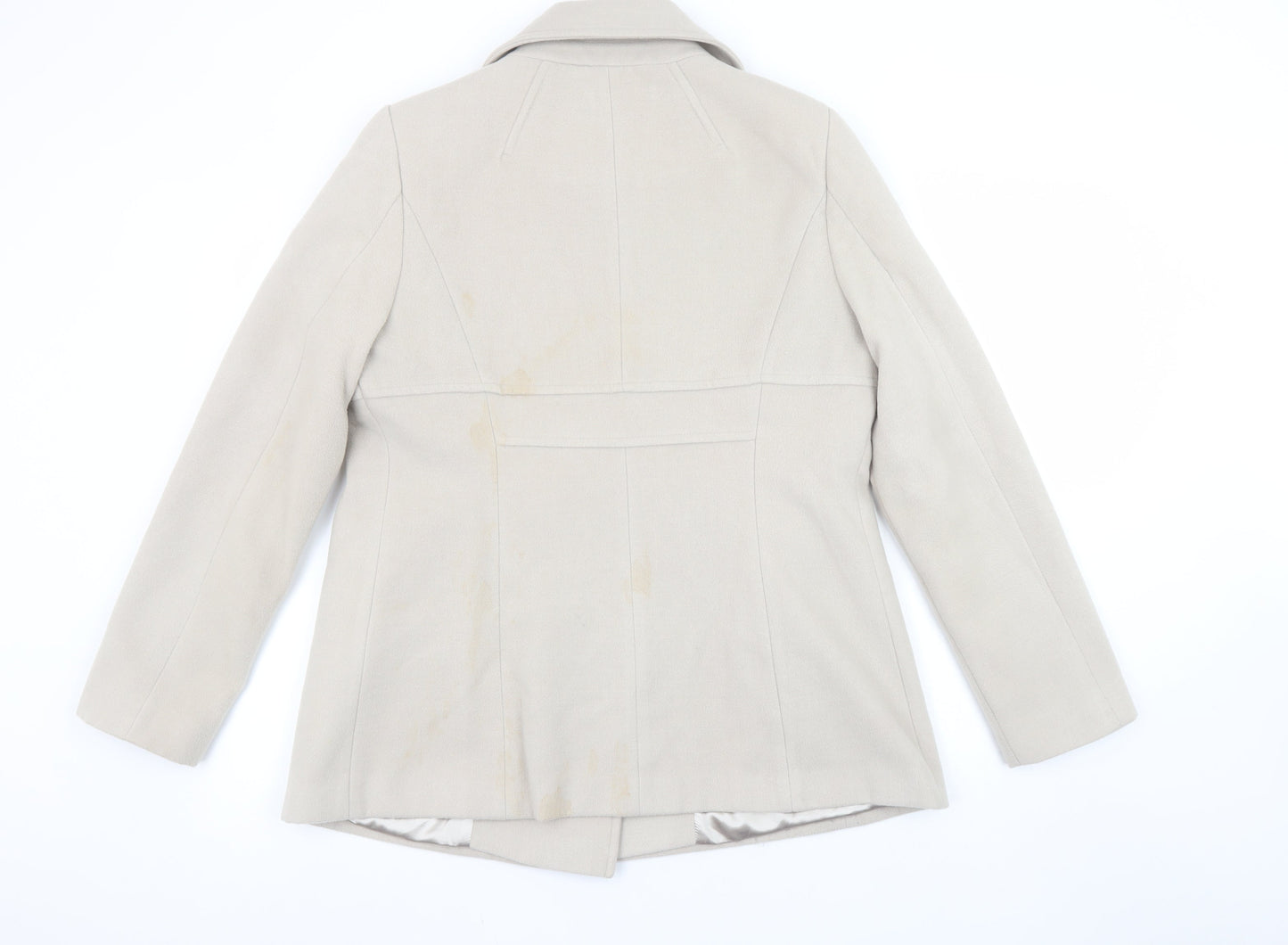 Womens UK Size 12 Wallis Beige Pea Coat