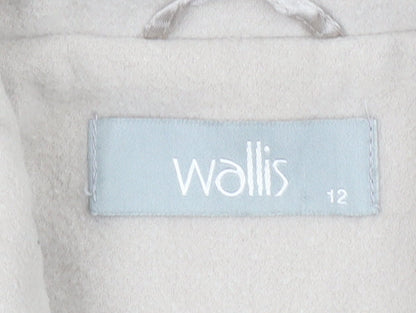 Womens UK Size 12 Wallis Beige Pea Coat