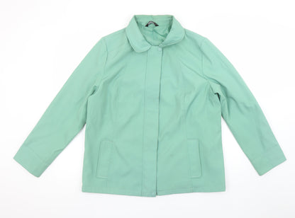 Bm Women's Green Polyester Short Jacket Size M