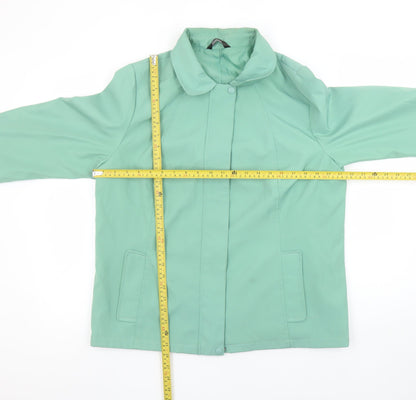 Bm Women's Green Polyester Short Jacket Size M