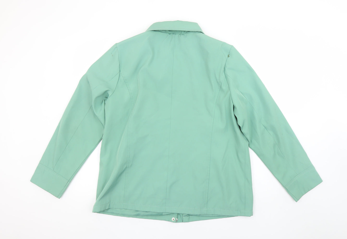 Bm Women's Green Polyester Short Jacket Size M