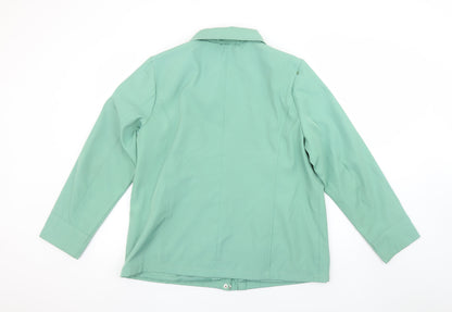 Bm Women's Green Polyester Short Jacket Size M