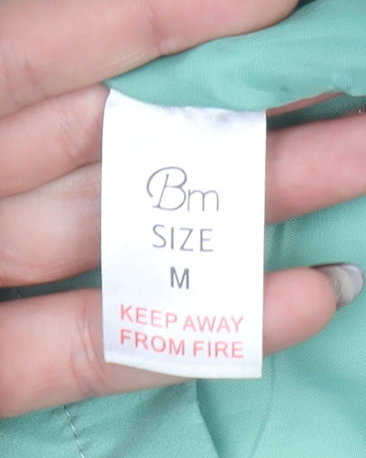 Bm Women's Green Polyester Short Jacket Size M