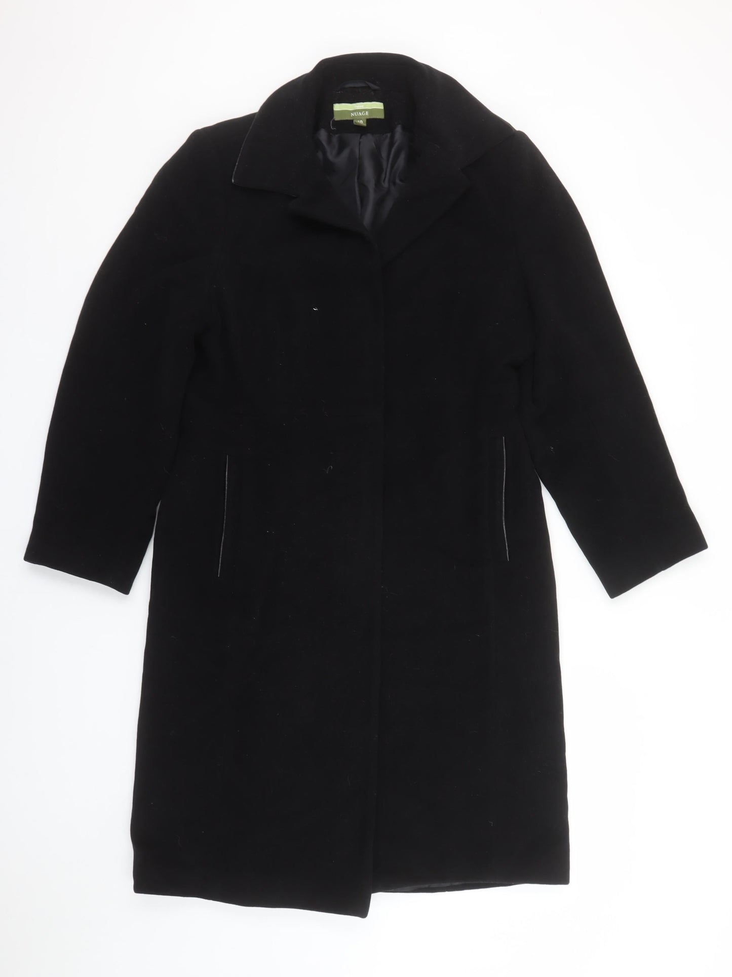 Womens UK Size 10 NuAge Black Overcoat