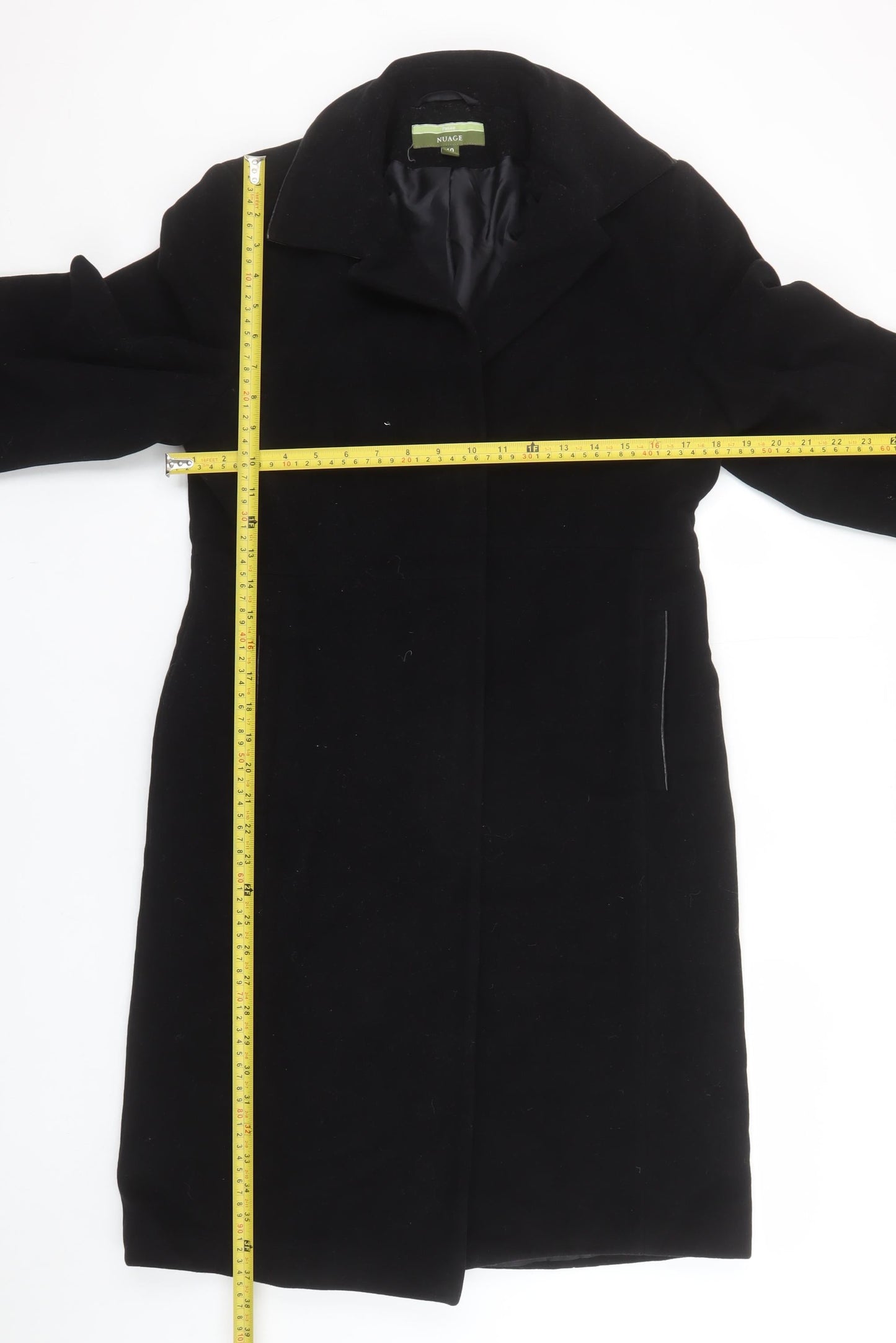Womens UK Size 10 NuAge Black Overcoat