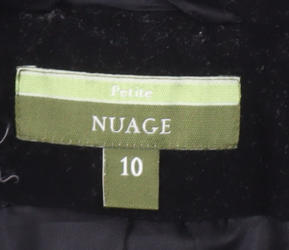 Womens UK Size 10 NuAge Black Overcoat