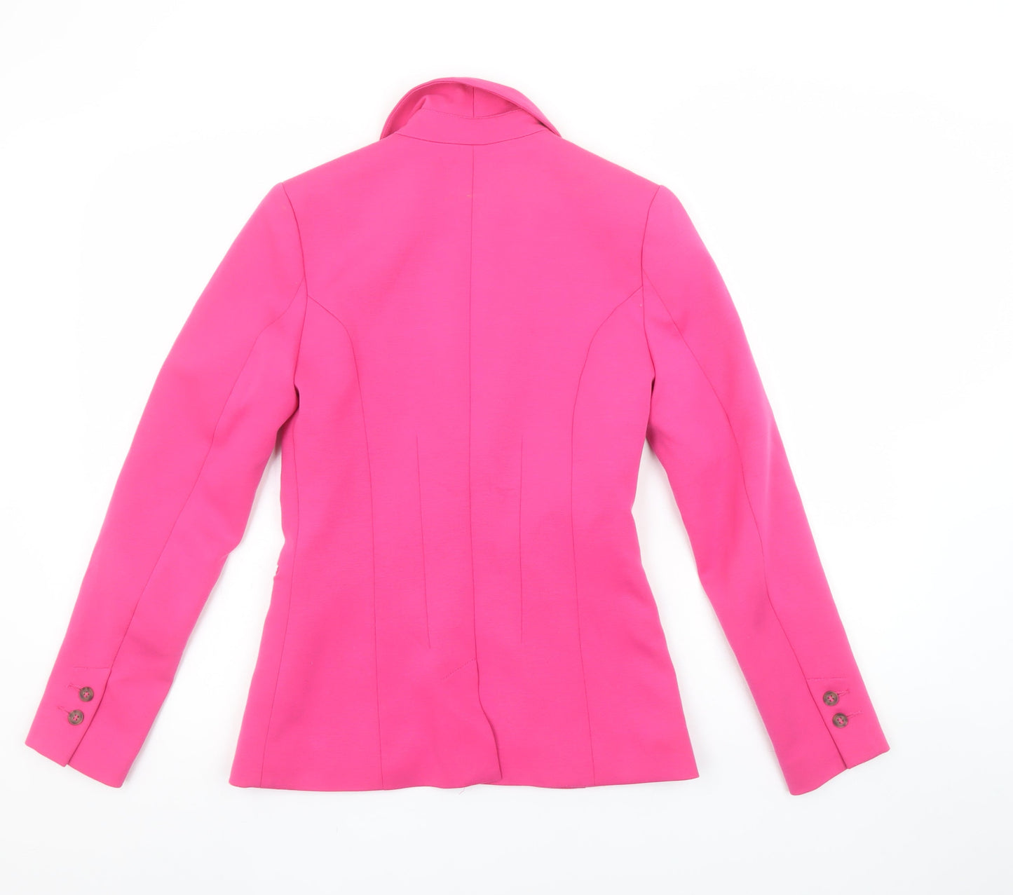 H&M Women’s Pink Stretch Blazer Size 4 Slim Fit Two-Button Jacket