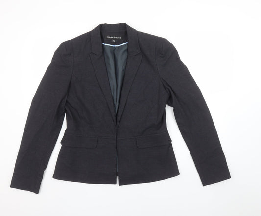 Warehouse Women Black Size 12 Tailored Blazer Jacket