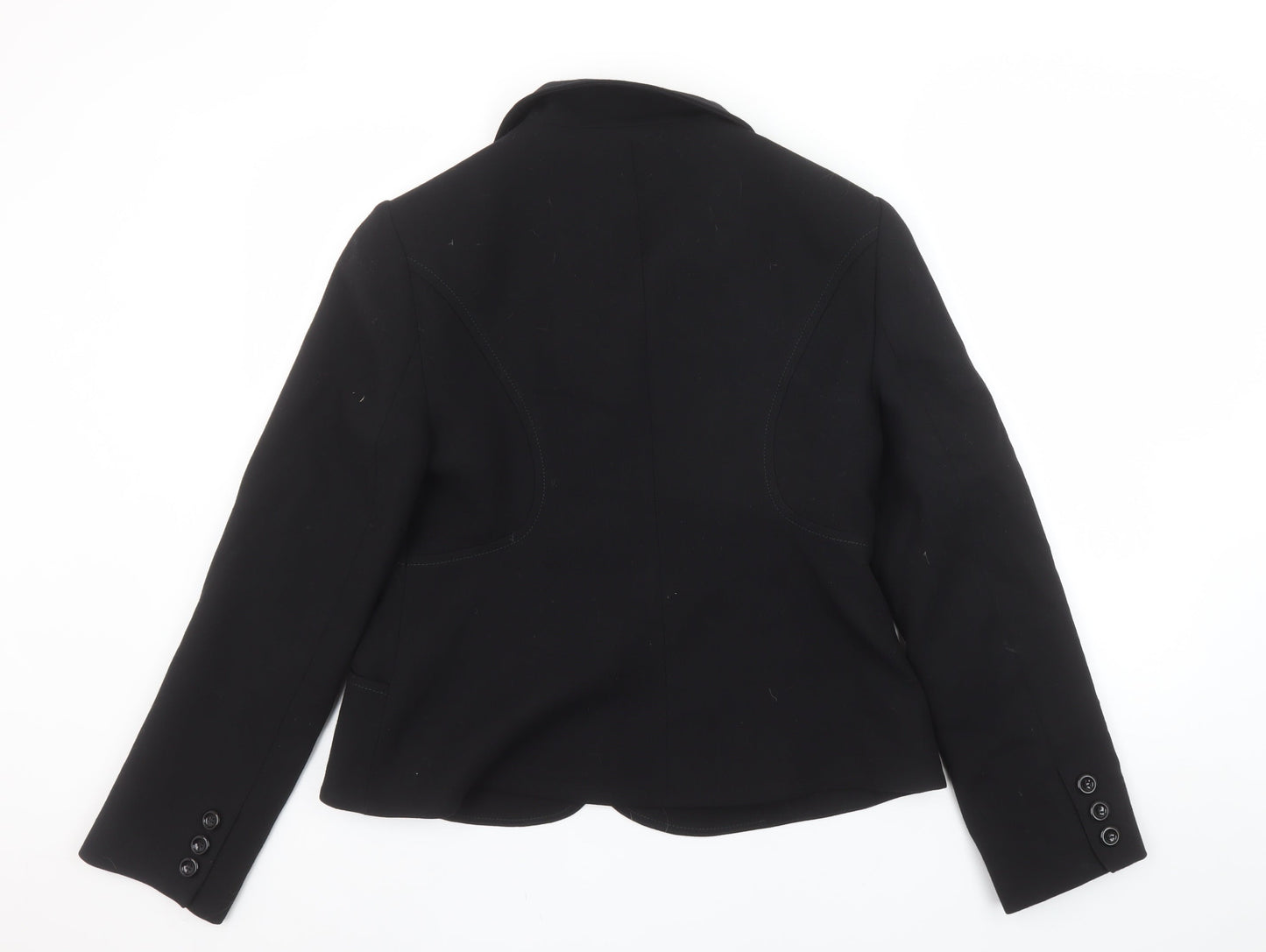 Hobbs Women Black Wool Single-Breasted Suit Jacket Size 14