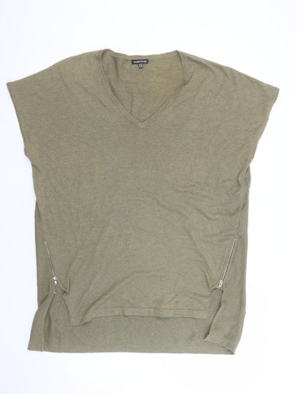 Womens UK Size 12 Warehouse Green Basic Blouse