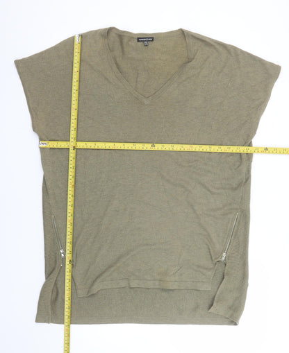 Womens UK Size 12 Warehouse Green Basic Blouse