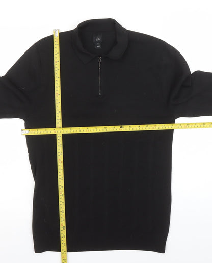 Mens UK Size M River Island Polyester Polo Shirt