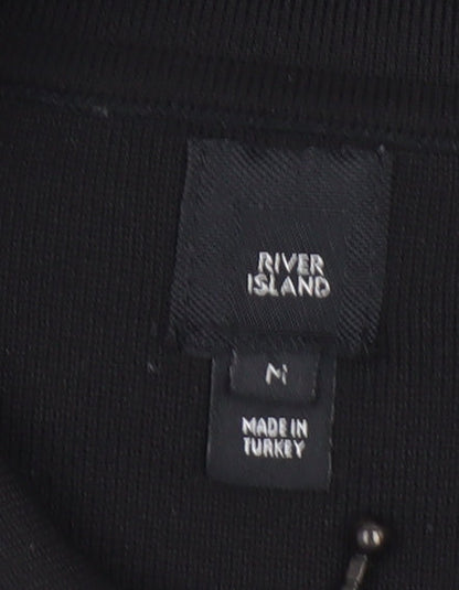 Mens UK Size M River Island Polyester Polo Shirt