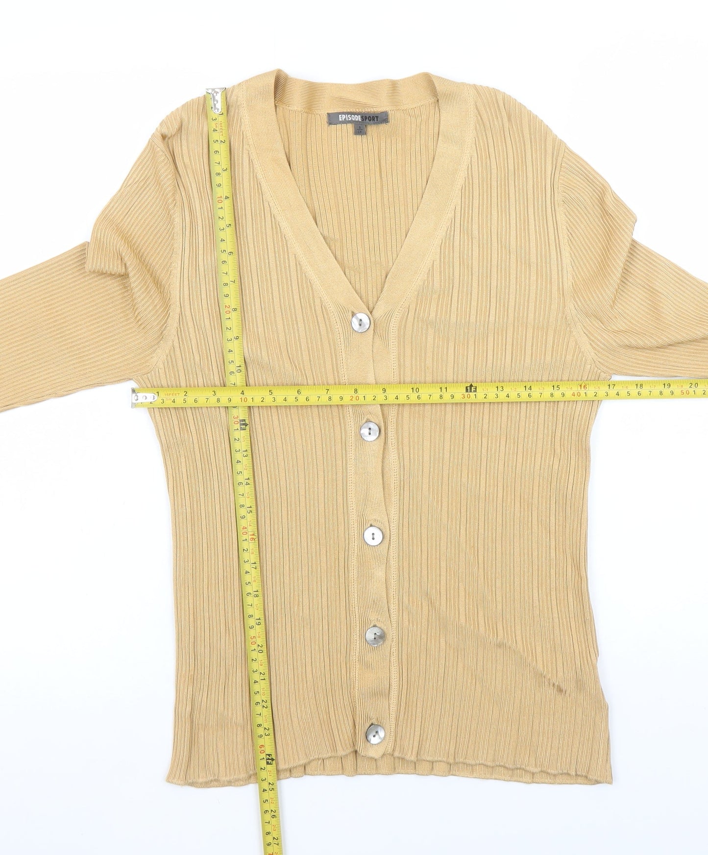 Womens UK Size S Episode Sport Beige Cardigan Jumper