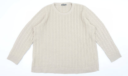 Womens UK Size L Bonmarché Beige Pullover Jumper
