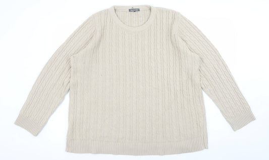 Womens UK Size L Bonmarché Beige Pullover Jumper