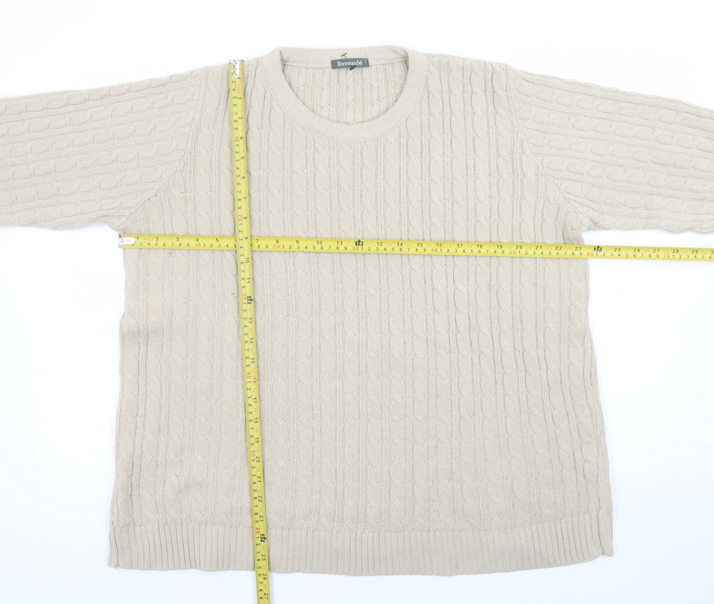 Womens UK Size L Bonmarché Beige Pullover Jumper