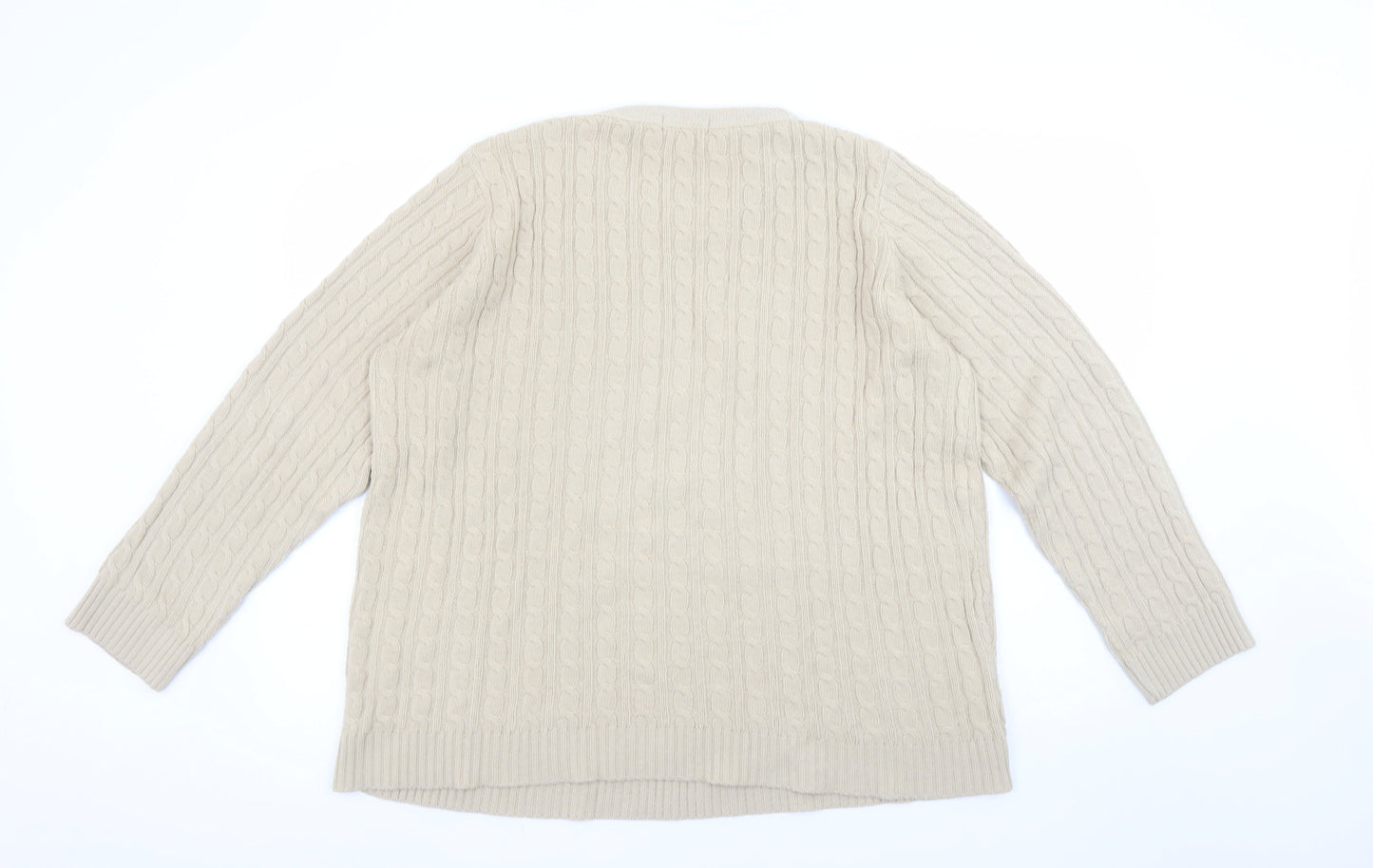 Womens UK Size L Bonmarché Beige Pullover Jumper