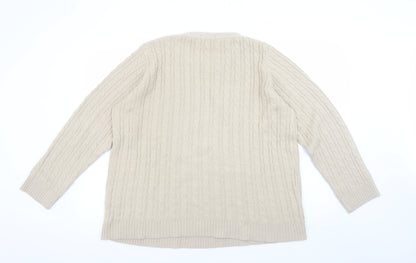 Womens UK Size L Bonmarché Beige Pullover Jumper