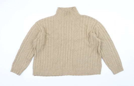 Womens UK Size L Marks and Spencer Beige Pullover Jumper